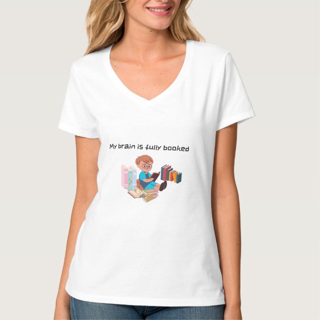 "Min hjärna är helt bokad." T Shirt (Framsida)