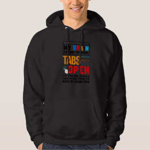 Min hjärna har för många flikar Öppna Software Dev Hoodie