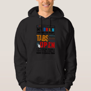 Min hjärna har för många flikar Öppna Software Dev Hoodie