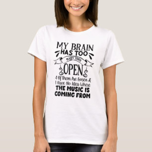 Min hjärna har öppnat för många flikar t shirt