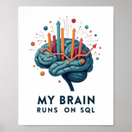 Min Hjärna Körs på SQL – Data Team Poster