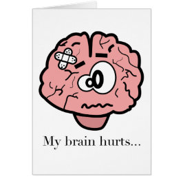 Min hjärna Ontr Hälsningskort