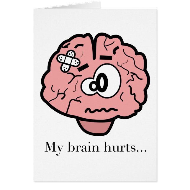 Min hjärna Ontr Hälsningskort (Framsidan)