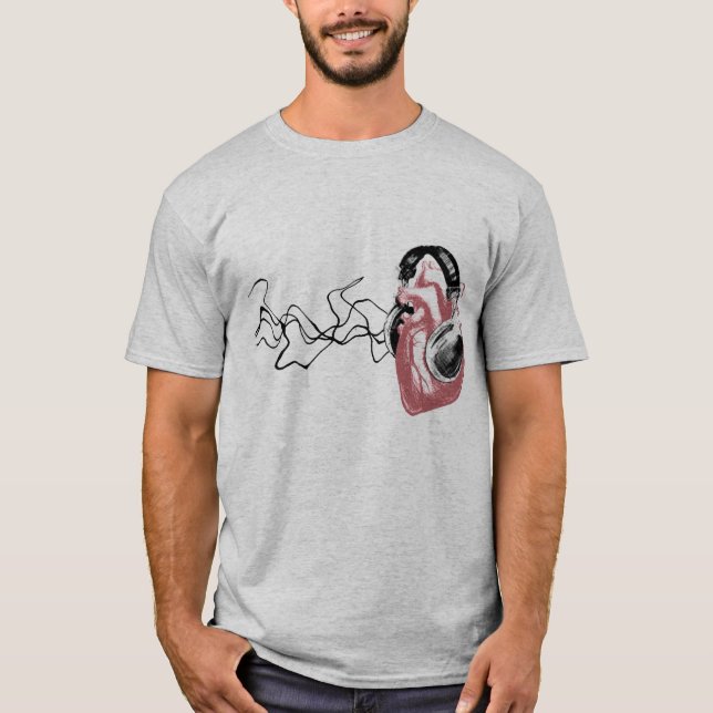 Min hjärta älskar musik tee shirt (Framsida)