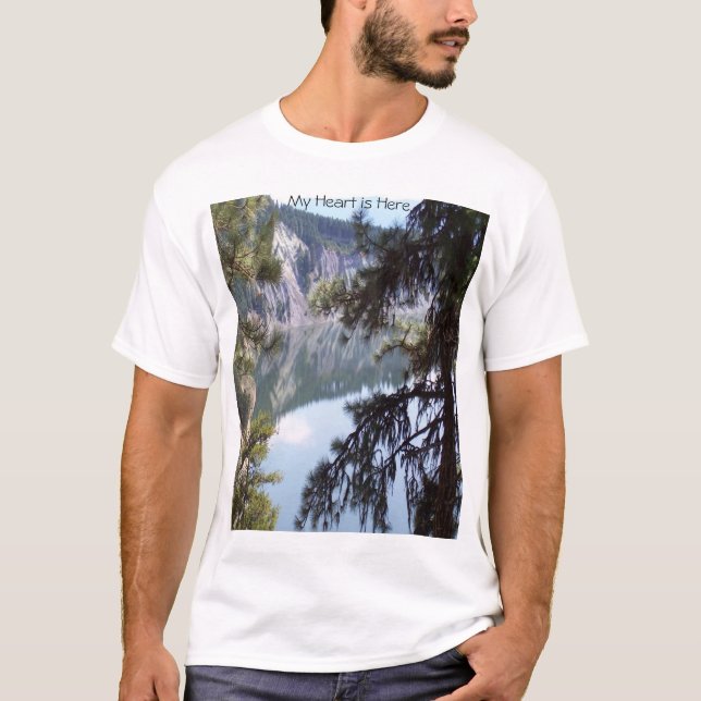 Min hjärta är här tee shirt (Framsida)