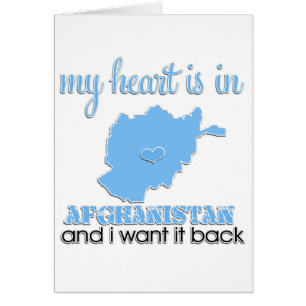 Min hjärta är i Afghanistan Hälsningskort