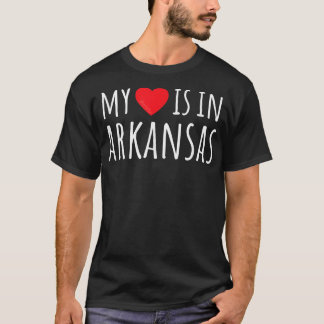 MIN HJÄRTA ÄR I ARKANSAS Kute American State T Shirt