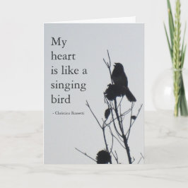 Min hjärta är lik ett sjungande fågelkort kort