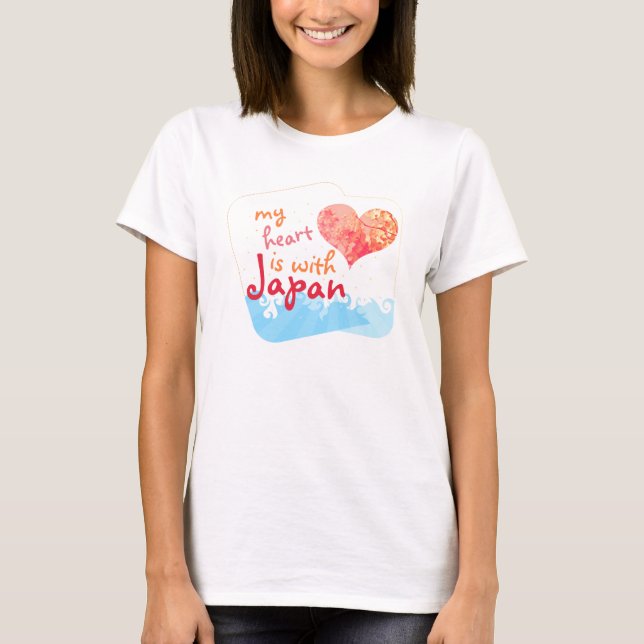 Min hjärta är med Japan T-shirt (Framsida)