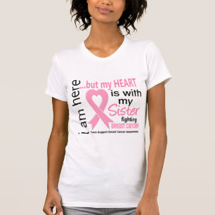 Min hjärta är med min systerbröstcancer tee