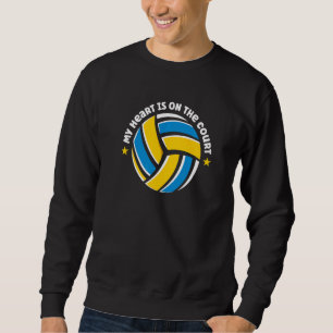 Min hjärta är på den volleybollspelaren på planen lång ärmad tröja