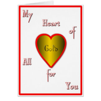 Min hjärta av guld hälsningskort