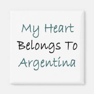 Min hjärta hör hemma till Argentina Magnet