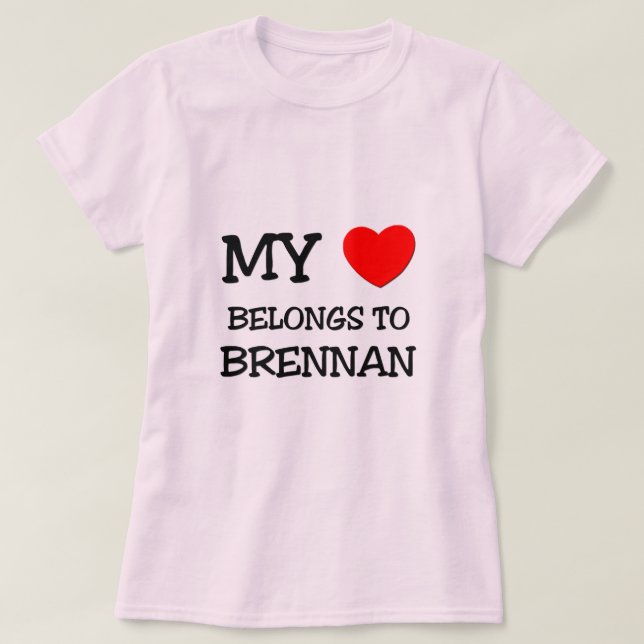 Min hjärta hör hemma till Brennan Tröja (Design framsida)