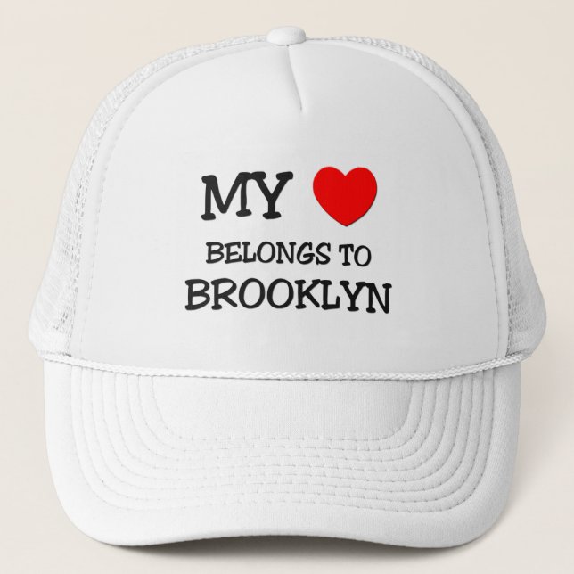 Min hjärta hör hemma till BROOKLYN Truckerkeps (Framsida)