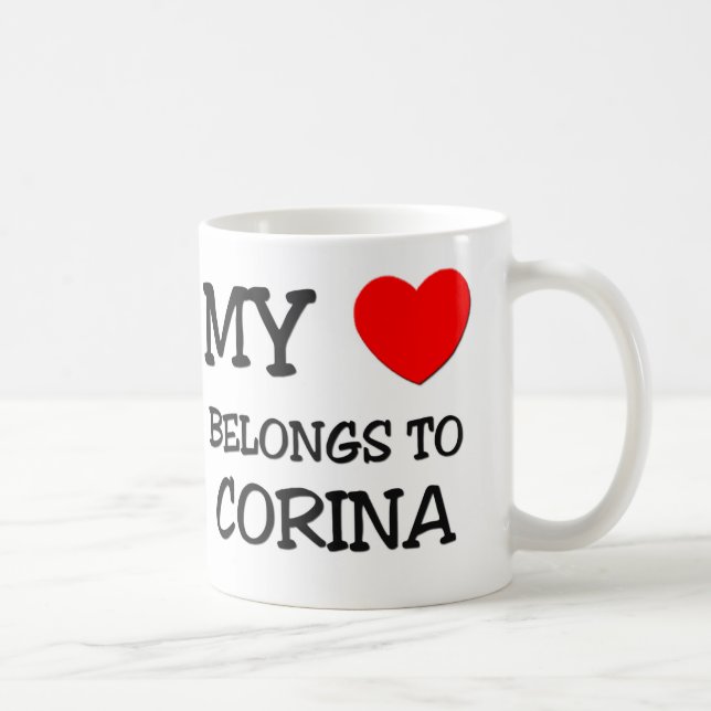 Min hjärta hör hemma till CORINA Kaffemugg (Höger)