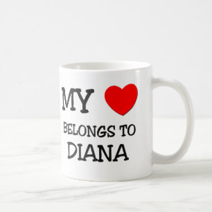 Min hjärta hör hemma till DIANA Kaffemugg