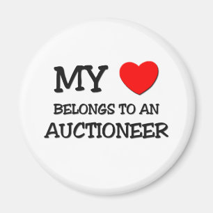 Min hjärta hör hemma till en AUCTIONEER Magnet
