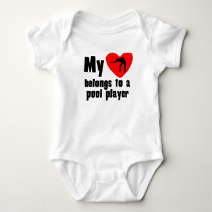 Min hjärta hör hemma till en bassängspelare t-shirt