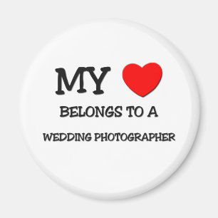 Min hjärta hör hemma till en BRÖLLOPFOTOGRAF Magnet