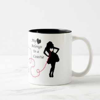 Min hjärta hör hemma till en Coastie Två-Tonad Mugg