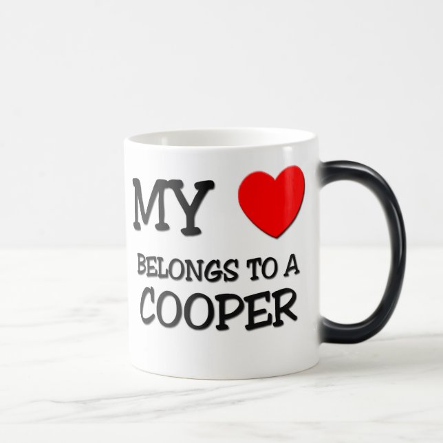 Min hjärta hör hemma till en COOPER Magisk Mugg (Höger)