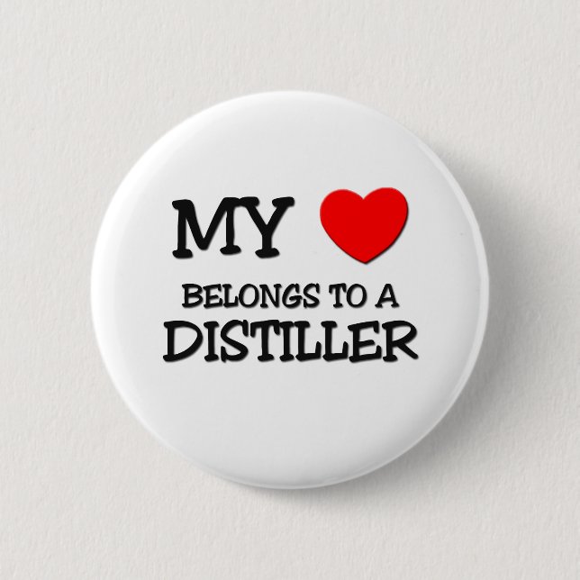 Min hjärta hör hemma till en DESTILLATIONSAPPARAT Knapp (Framsida)