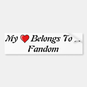 Min hjärta hör hemma till en Fandom Bildekal