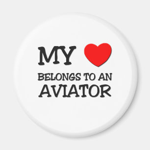 Min hjärta hör hemma till en FLYGARE Magnet