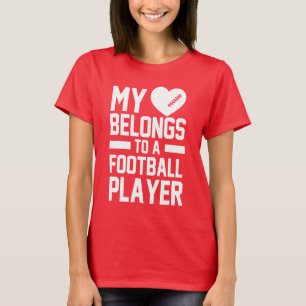 min hjärta hör hemma till en fotbollsspelare t-shirt