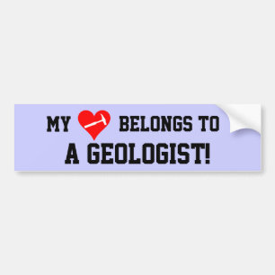 Min hjärta hör hemma till en geolog! bildekal