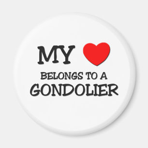 Min hjärta hör hemma till en GONDOLIER Magnet