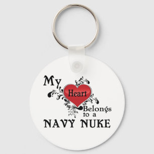 Min hjärta hör hemma till en marin Nuke Nyckelring