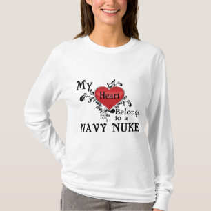 Min hjärta hör hemma till en marin Nuke Tee Shirt
