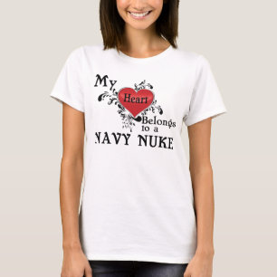 Min hjärta hör hemma till en marin Nuke Tröja