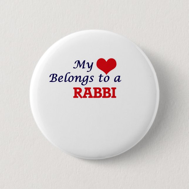 Min hjärta hör hemma till en rabbin knapp (Framsida)