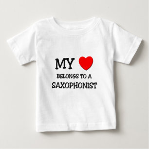 Min hjärta hör hemma till en SAXOFONIST T-shirt