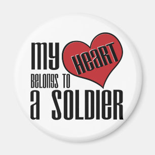 Min hjärta hör hemma till en soldat magnet
