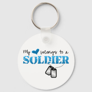 Min hjärta hör hemma till en soldat nyckelring