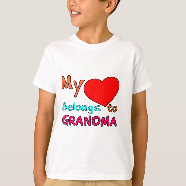 MIN HJÄRTA HÖR HEMMA TILL GRANDMA.png T-shirt (Framsida)