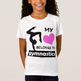 Min hjärta hör hemma till gymnastik tee shirt