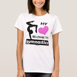 Min hjärta hör hemma till gymnastik tee shirt