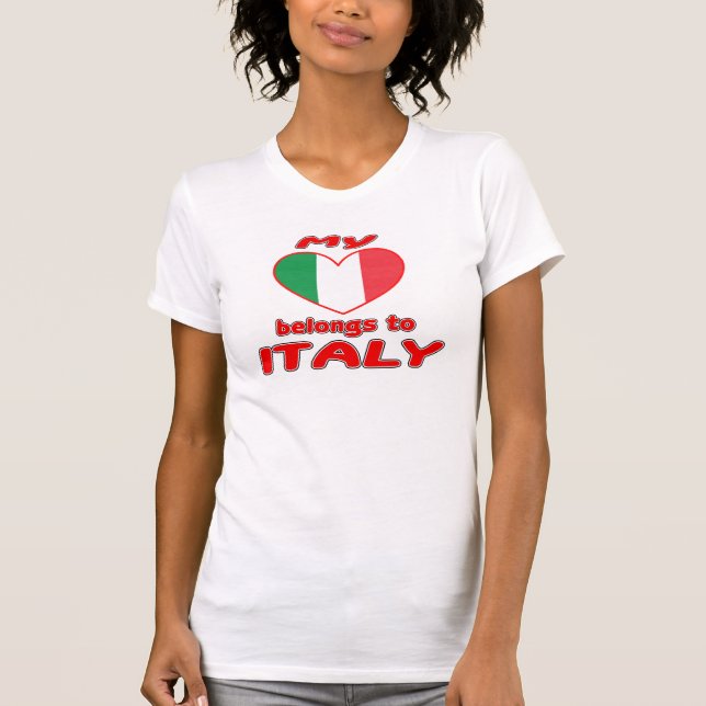 Min hjärta hör hemma till italien tee (Framsida)