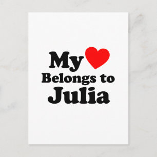Min hjärta hör hemma till Julia Vykort