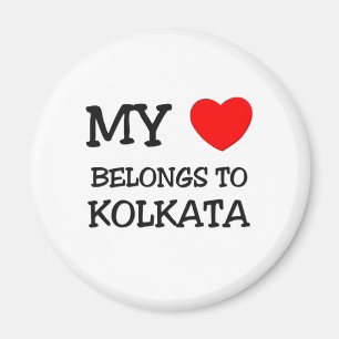 Min hjärta hör hemma till KOLKATA Magnet