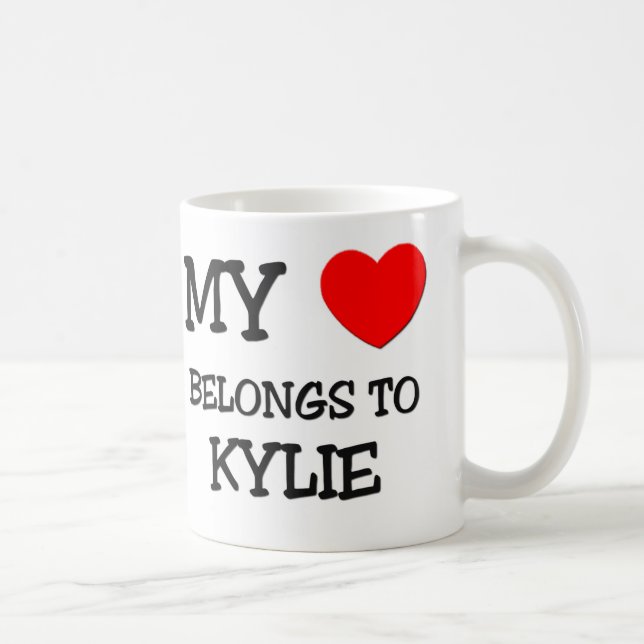 Min hjärta hör hemma till KYLIE Kaffemugg (Höger)