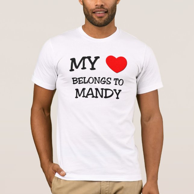 Min hjärta hör hemma till MANDY T Shirt (Framsida)