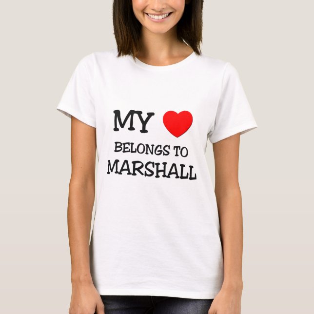 Min hjärta hör hemma till Marshall T-shirt (Framsida)