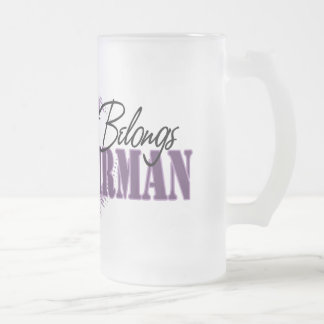 Min hjärta hör hemma till min Airman Frostat Ölglas