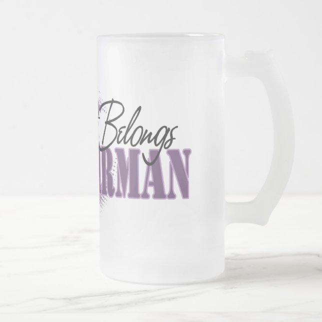 Min hjärta hör hemma till min Airman Frostat Ölglas (Höger)